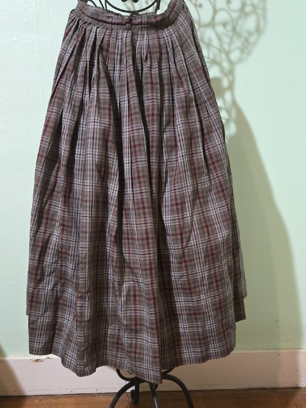 Vintage Bobbie Brooks Plaid Skirt S/M 100% Washable Cotton